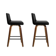 Load image into Gallery viewer, Artiss 2x Bar Stools Swivel Leather Padded Wooden
