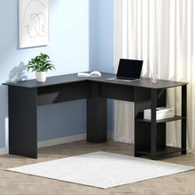 Load image into Gallery viewer, Artiss Computer Desk Shelf L-Shape Black 136CM
