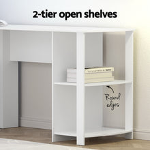 Load image into Gallery viewer, Artiss Computer Desk Shelf L-Shape White 136CM
