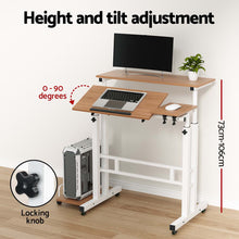 Load image into Gallery viewer, Artiss Laptop Desk Table Adjustable Light Wood 80CM
