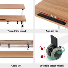 Load image into Gallery viewer, Artiss Laptop Desk Table Adjustable Light Wood 80CM
