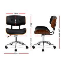 Load image into Gallery viewer, Artiss Wooden Office Chair Fabric Seat Black
