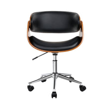 Load image into Gallery viewer, Artiss Wooden Office Chair Leather Seat Black
