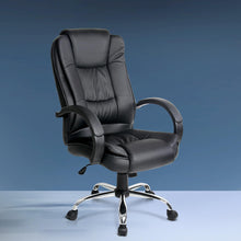 Load image into Gallery viewer, Artiss Executive Office Chair Leather Tilt Black
