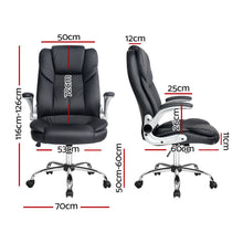 Load image into Gallery viewer, Artiss Executive Office Chair Leather Tilt Black
