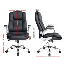 Load image into Gallery viewer, Artiss Executive Office Chair Leather Tilt Black
