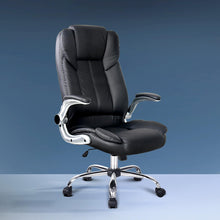 Load image into Gallery viewer, Artiss Executive Office Chair Leather Tilt Black
