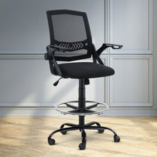 Load image into Gallery viewer, Artiss Office Chair Drafting Stool Mesh Chairs Black
