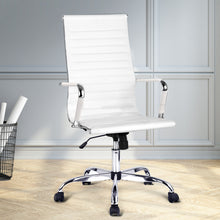 Load image into Gallery viewer, Artiss Office Chair Conference Chairs PU Leather High Back White
