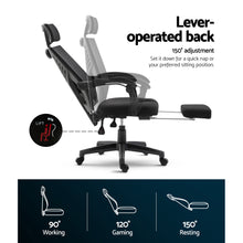 Load image into Gallery viewer, Artiss Mesh Office Chair Recliner Black
