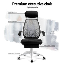 Load image into Gallery viewer, Artiss Mesh Office Chair Recliner Black White
